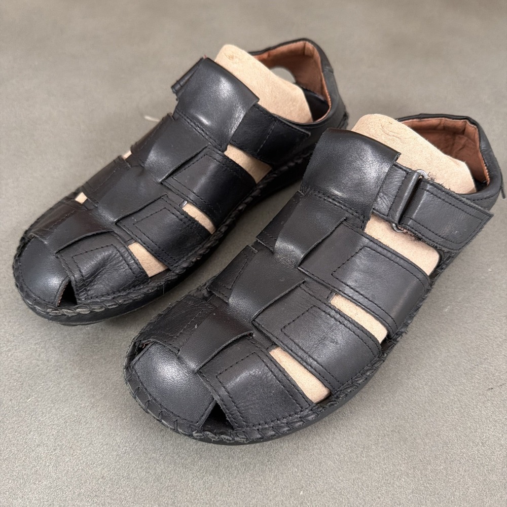 Pikolinos Tarifas Black Leather Men's Sandel In Size 43